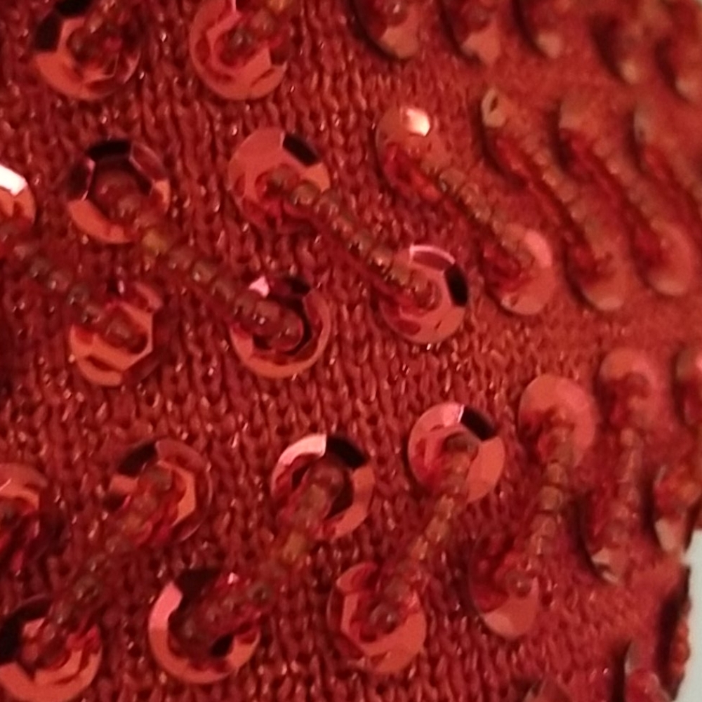 Ruby Red Sequin Camisole Medium - image 2